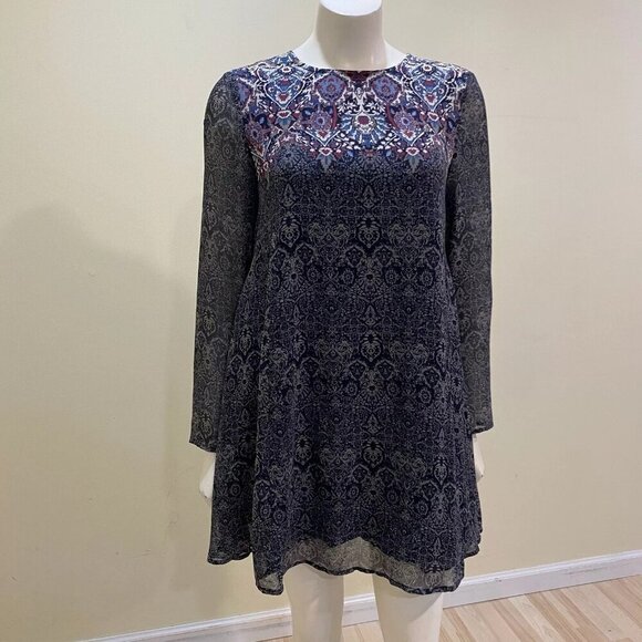 Ecote Print Flowy Mini Dress